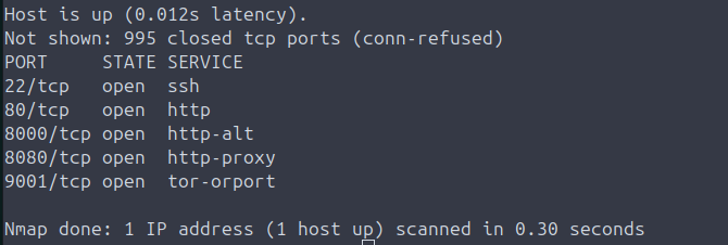 Nmap scan
