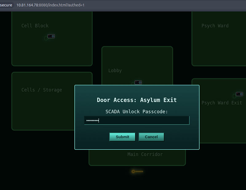 SCADA Unlock Passcode