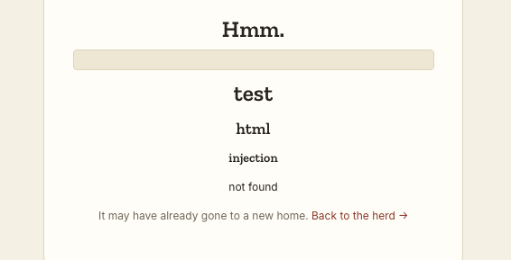HTML injection result